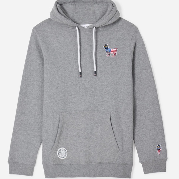 Goat Usa Other - Like new GOAT USA size M Men's Gray Hoodie with Americana Goat Embroidered Patch